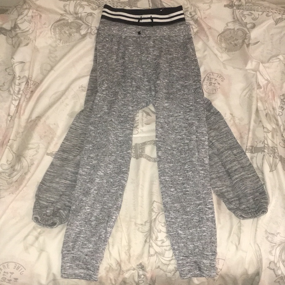2 pairs of gray comfy sweatpants